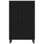 Credenza Nera 69,5x31x115 cm in Legno Multistrato