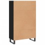 Credenza Nera 69,5x31x115 cm in Legno Multistrato