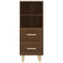 Credenza Rovere Marrone 34,5x34x90 cm in Legno Multistrato