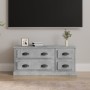 Mobile Porta TV Grigio Cemento 100x35,5x45cm Legno Multistrato