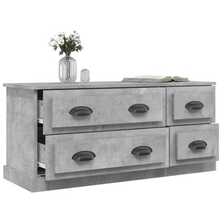 Mobile Porta TV Grigio Cemento 100x35,5x45cm Legno Multistrato