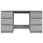 Scrivania Grigio Sonoma 140x50x77 cm in Legno Multistrato