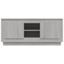 Mobile TV Grigio Sonoma 102x35x45 cm in Legno Multistrato