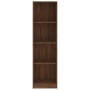 Libreria 4 Ripiani Rovere Marrone 40x24x143cm Legno Multistrato