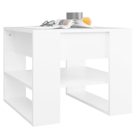 Tavolino da Salotto Bianco 55,5x55x45 cm in Legno Multistrato