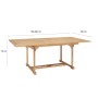 Tavolo da Pranzo Allungabile 150-200x100x75 cm Massello di Teak