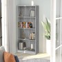 Libreria 4 Ripiani Grigio Sonoma 60x24x142 cm Legno Multistrato