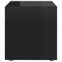 Mobili Porta TV 4pz Nero Lucido 37x35x37 cm Legno Multistrato