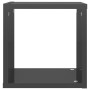 Mensole Parete a Cubo 2 pz Grigio Lucido 26x15x26 cm
