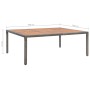 Tavolo da Giardino Grigio 200x150x74cm Polyrattan Legno Acacia