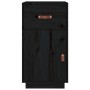 Armadietto da Scrivania Nero 40x50x75 cm Legno Massello Pino
