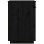 Armadietto da Scrivania Nero 40x50x75 cm Legno Massello Pino