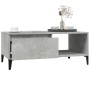 Tavolino Salotto Grigio Cemento 90x50x36,5 cm Legno Multistrato
