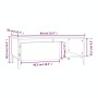 Tavolino Salotto Grigio Cemento 90x50x36,5 cm Legno Multistrato