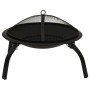 Braciere e Barbecue 2 in 1 con Attizzatoio 56x56x49 cm Acciaio