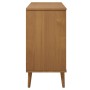 Credenza MOLDE Marrone 90x40x80 cm in Legno Massello di Pino