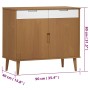 Credenza MOLDE Marrone 90x40x80 cm in Legno Massello di Pino