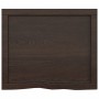 Ripiano Marrone Scuro 60x50x(2-4) cm Massello Rovere Trattato