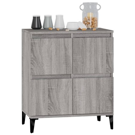 Credenza Grigio Sonoma 60x35x70 cm in Legno Multistrato