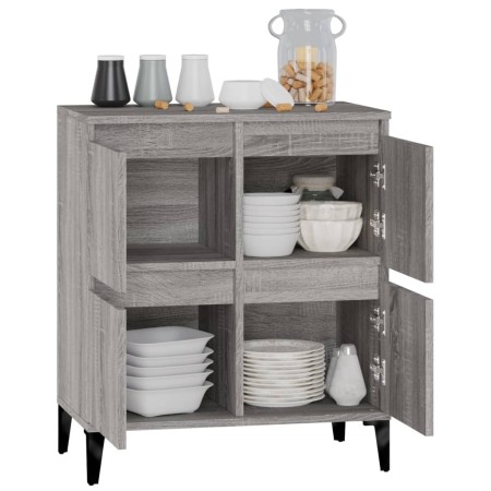 Credenza Grigio Sonoma 60x35x70 cm in Legno Multistrato