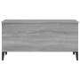 Tavolino Salotto Grigio Sonoma 90x44,5x45 cm Legno Multistrato