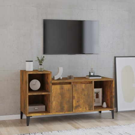 Mobile TV Rovere Fumo 100x35x55 cm in Legno Multistrato