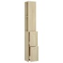 Armadietto Bagno Rovere Sonoma 25x26,5x170 cm Legno Multistrato