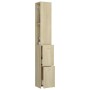 Armadietto Bagno Rovere Sonoma 25x26,5x170 cm Legno Multistrato