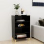 Credenza Nera 57x35x90 cm in Legno Multistrato