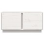 Tavolino da Salotto Bianco 80x50x40 cm Legno Massello di Pino