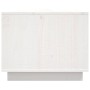 Tavolino da Salotto Bianco 80x50x40 cm Legno Massello di Pino