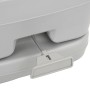 Toilette da Campeggio Portatile Grigia e Bianca 10+10 L in HDPE