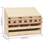 Casetta Cova per Galline 3 Scomparti 72x33x54 cm Legno di Pino