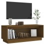 Mobile Porta TV Miele 90x35x35 cm in Legno Massello di Pino