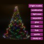 Albero da Parete con Gancio Metallico 720 LED Multicolore 5 m