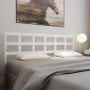 Testiera per Letto Bianca 205,5x4x100 cm Legno Massello di Pino
