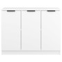 Credenza Bianca 90,5x30x70 cm in Legno Multistrato