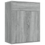 Credenza Grigio Sonoma 60x30x75 cm in Legno Multistrato