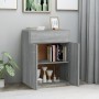 Credenza Grigio Sonoma 60x30x75 cm in Legno Multistrato