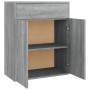 Credenza Grigio Sonoma 60x30x75 cm in Legno Multistrato