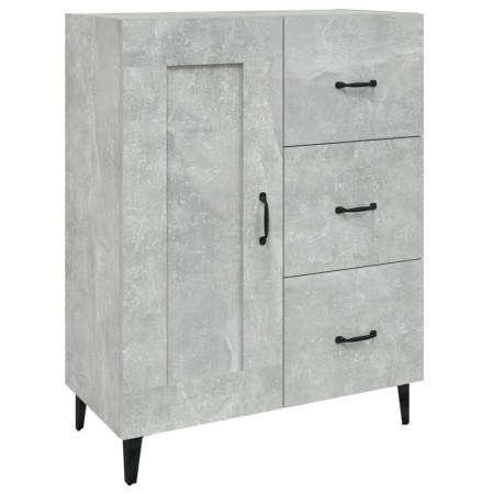 Credenza Grigio Cemento 69,5x34x90 cm in Legno Multistrato