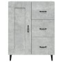 Credenza Grigio Cemento 69,5x34x90 cm in Legno Multistrato