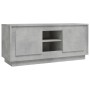 Mobile Porta TV Grigio Cemento 102x35x45cm in Legno Multistrato