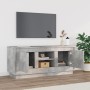 Mobile Porta TV Grigio Cemento 102x35x45cm in Legno Multistrato