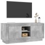 Mobile Porta TV Grigio Cemento 102x35x45cm in Legno Multistrato