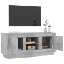 Mobile Porta TV Grigio Cemento 102x35x45cm in Legno Multistrato