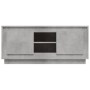 Mobile Porta TV Grigio Cemento 102x35x45cm in Legno Multistrato