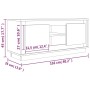 Mobile Porta TV Grigio Cemento 102x35x45cm in Legno Multistrato