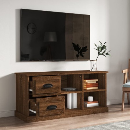 Mobile TV Rovere Marrone 102x35,5x47,5 cm in Legno Multistrato