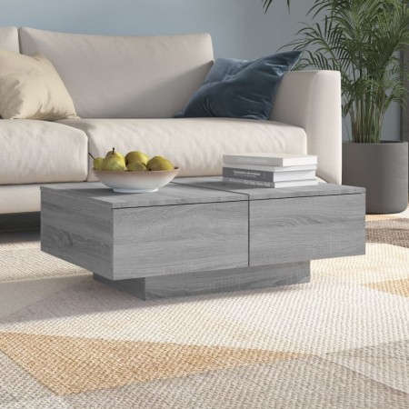 Tavolino da Salotto Grigio Sonoma 90x60x31 cm Legno Multistrato